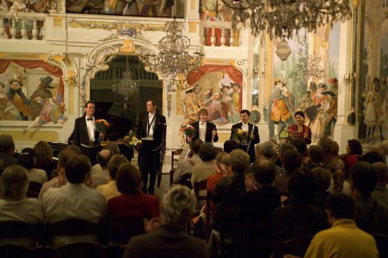 Quintett-Premiere im Maskensaal des Schlosses von Český Krumlov, Foto: Henri Leuzinger